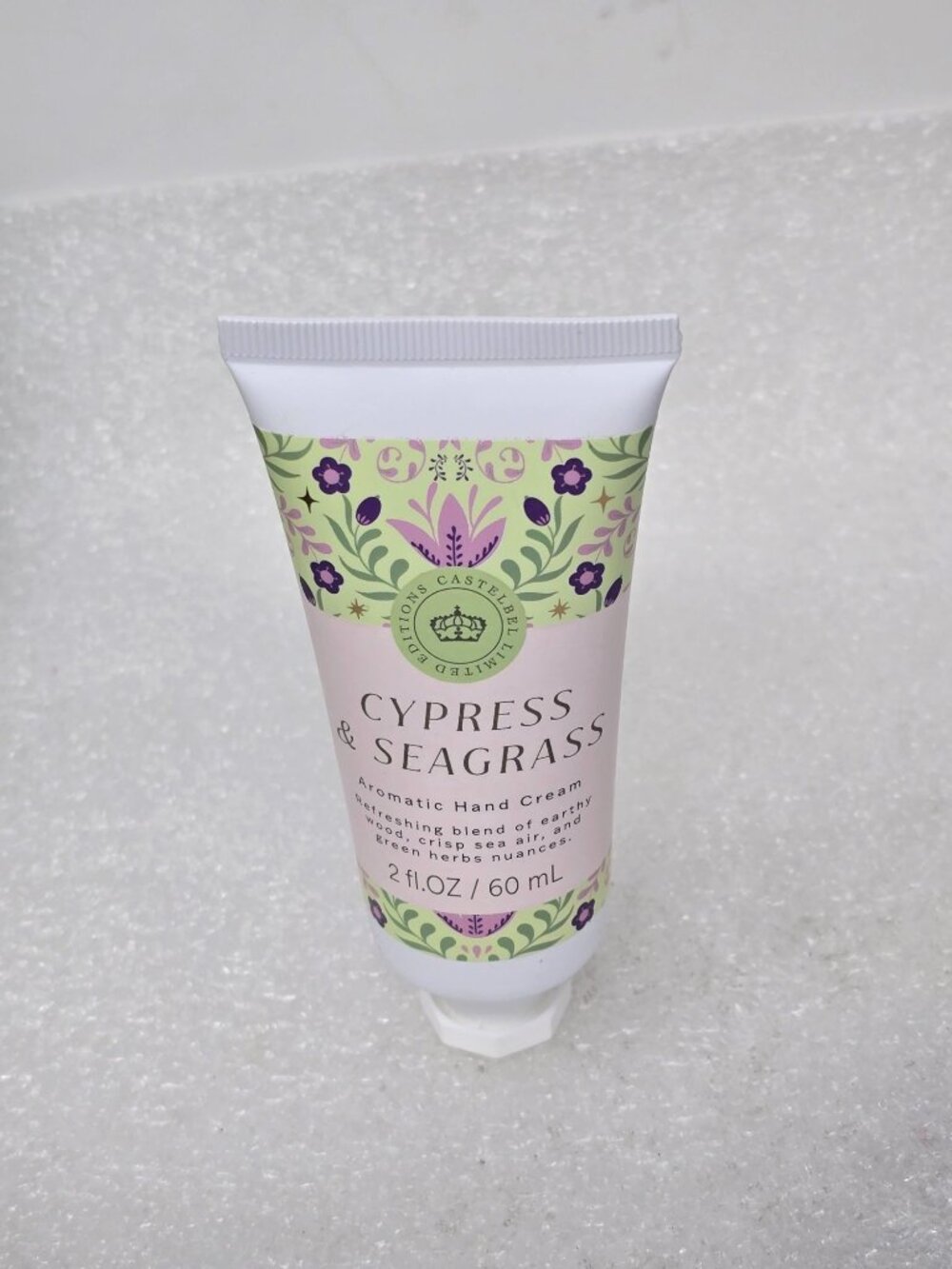 Castelbel Cypress & Seagrass Aromatic Hand Cream Limited Edition 2 Oz